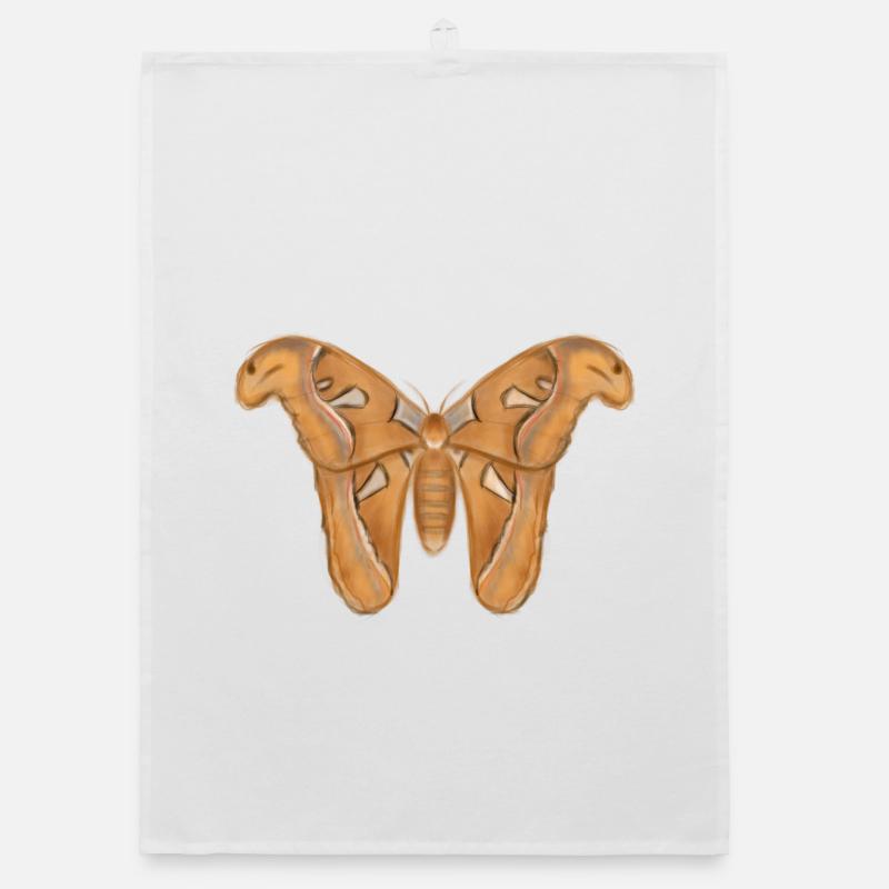 Giant Moth Drawing Organic dish towel