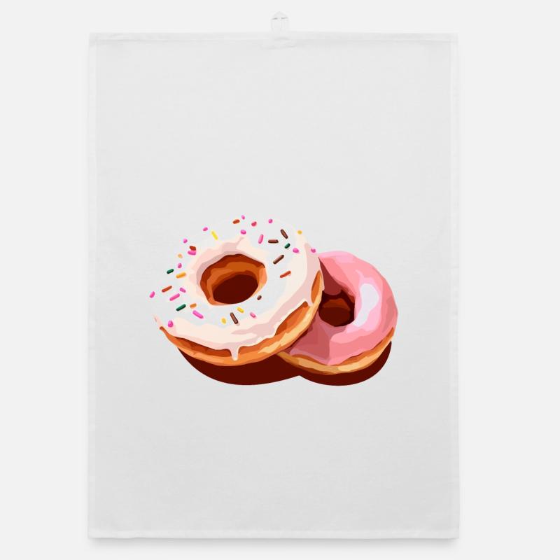 Bunter Donut-Print auf Freizeitkleidung Organic Geschirrtuch
