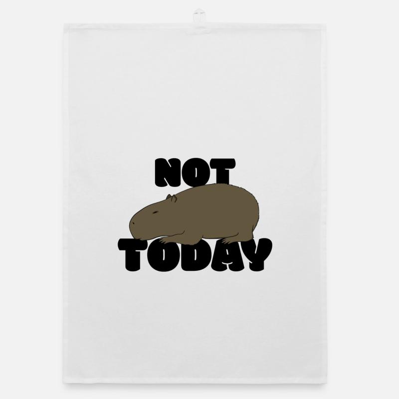 Not today Capybara Organic dish towel