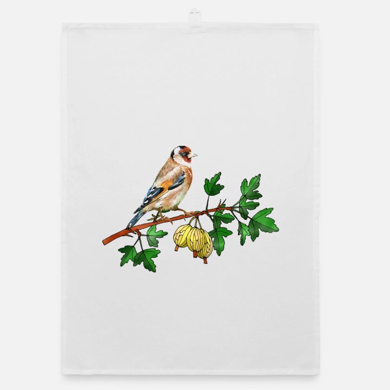 Oiseau coloré Torchon bio