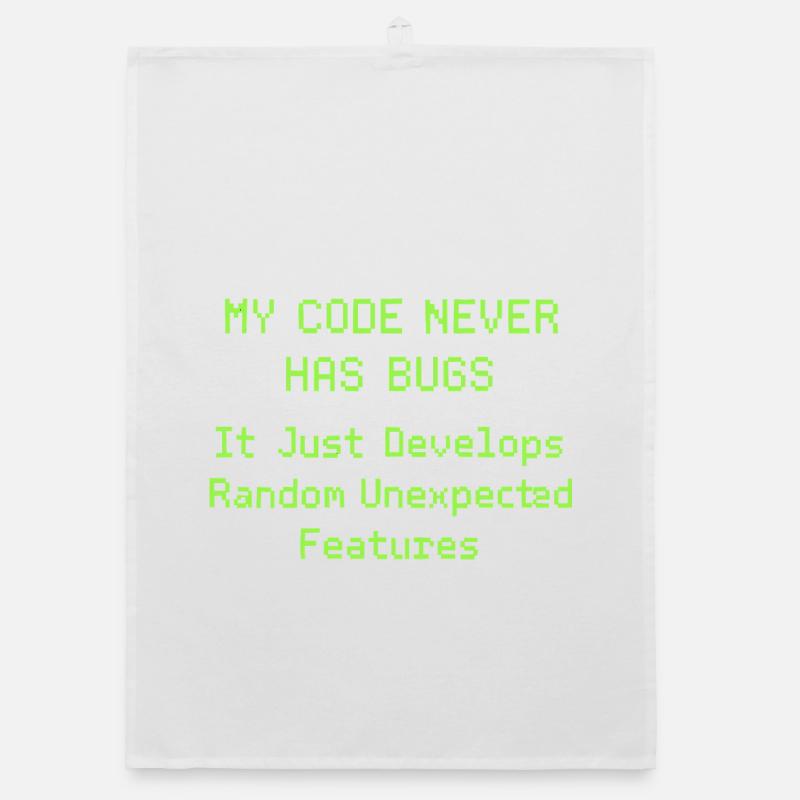 Mein Code hat nie Bugs, er entwickelt nur zufällig Organic Geschirrtuch