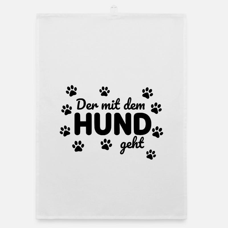 Lustiger Hunde Spruch Statement gassi gehen Organic Geschirrtuch