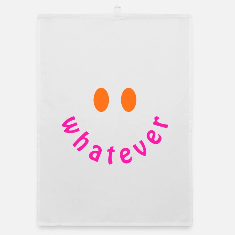 Whatever Smile - Design drôle de déclaration Y2K Torchon bio