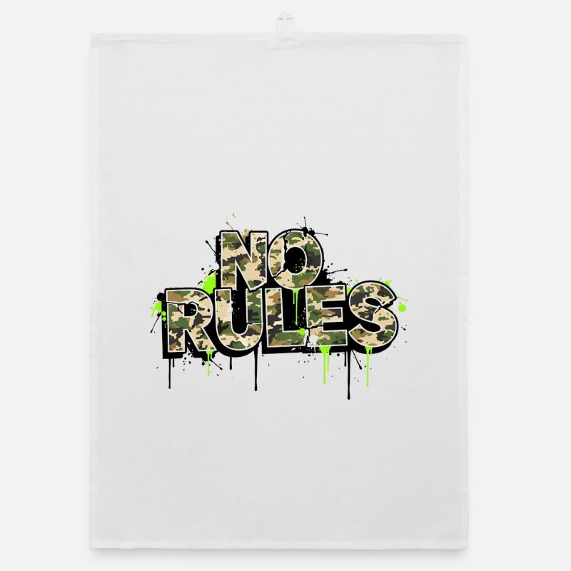 No Rules Camouflage Graffiti  Organic Geschirrtuch