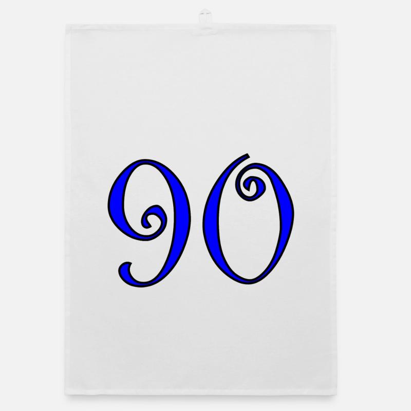 90. 90 ANS. 90e ANNIVERSAIRE. ANNIVERSAIRE 90 ANS. Torchon bio
