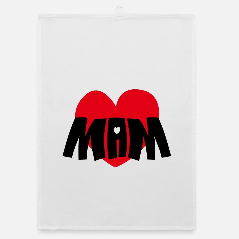 Mama Red Heart Organic Geschirrtuch