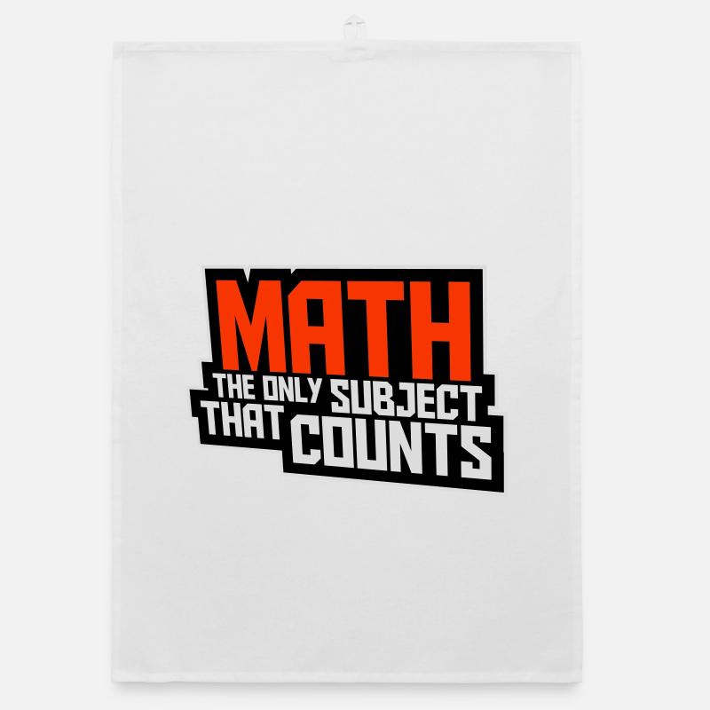 Math The Only Subject That Counts Nerd Mathe Logo Organic dish towel