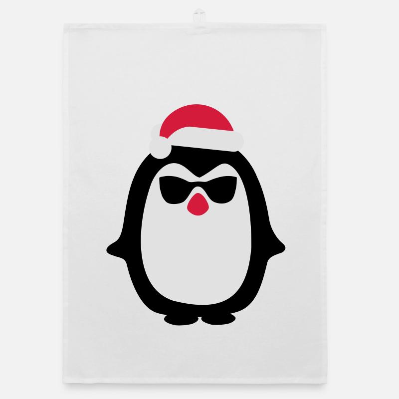 Pingouin de Noël Torchon bio