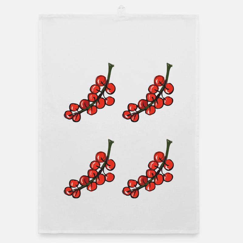 red currant - red currant Organic dish towel