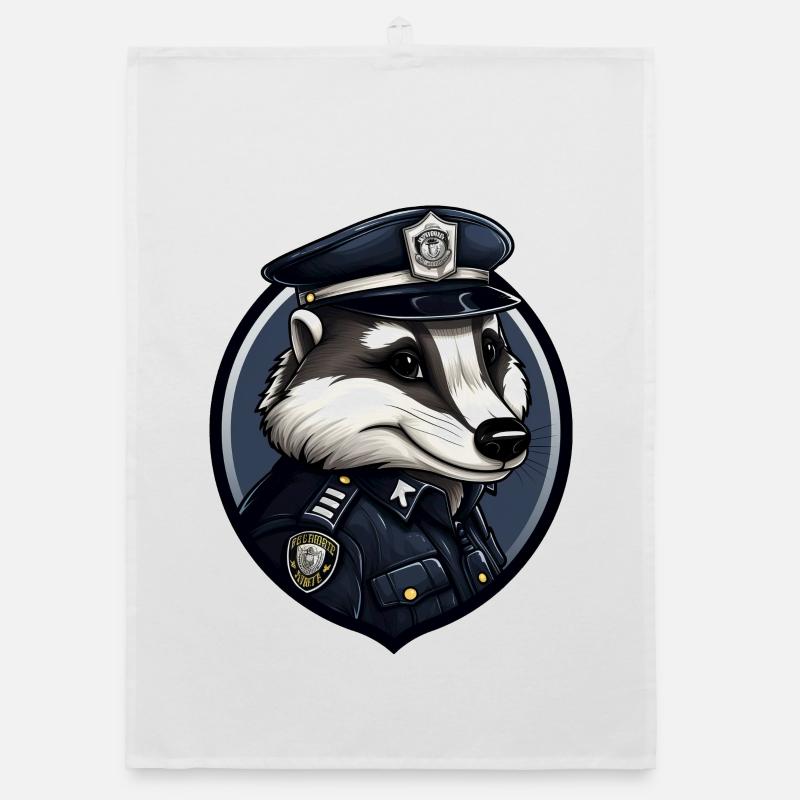 Dachs Polizei Organic Geschirrtuch