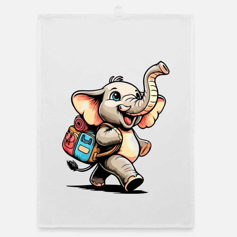 Tiny Trekker: The Jolly Elephant Organic dish towel