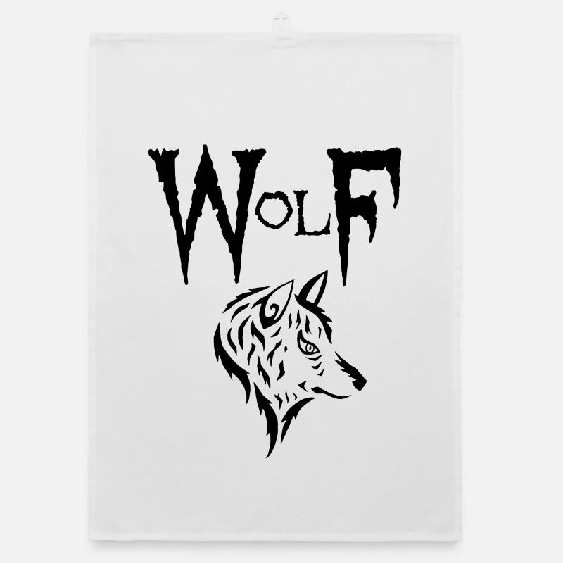 Black Wolf Organic dish towel