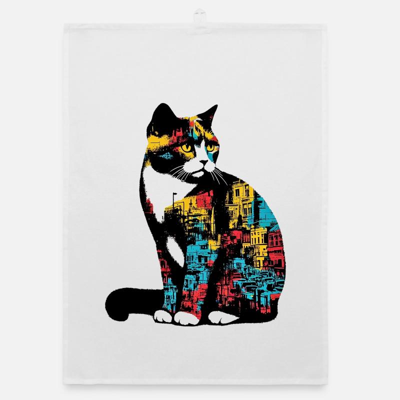 Cat Organic dish towel