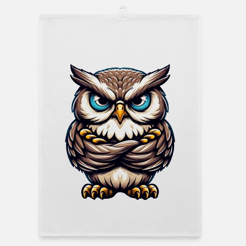 Grumpy Owl Organic dish towel