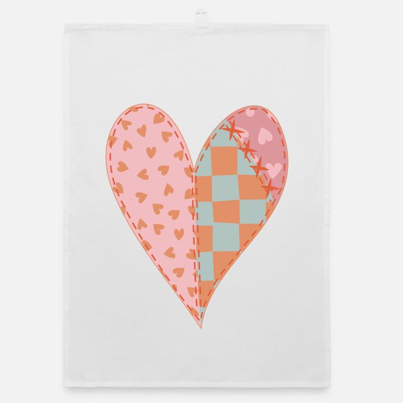 Patchwork Herz Nr. 2 Organic Geschirrtuch
