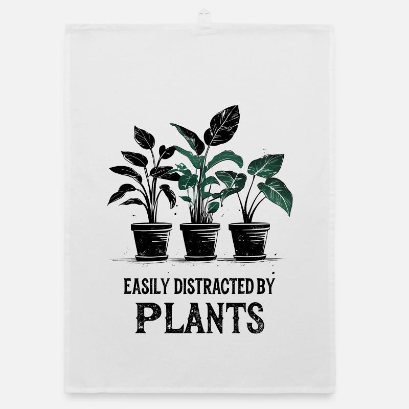 Easily Distracted by Plants Organic dish towel