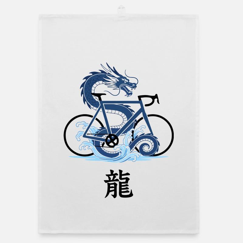 Dragon Tide Geometry Organic dish towel