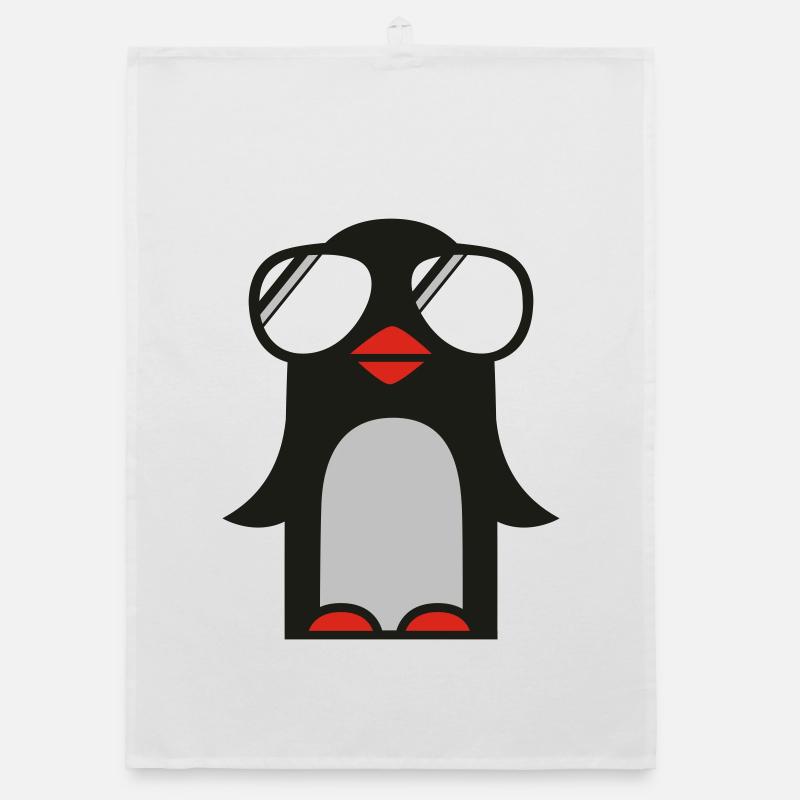 funky pinguin Organic dish towel