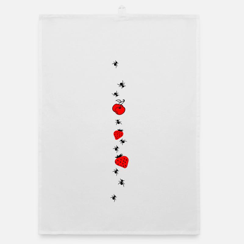 Strawberries Fruit Ants Organic dish towel