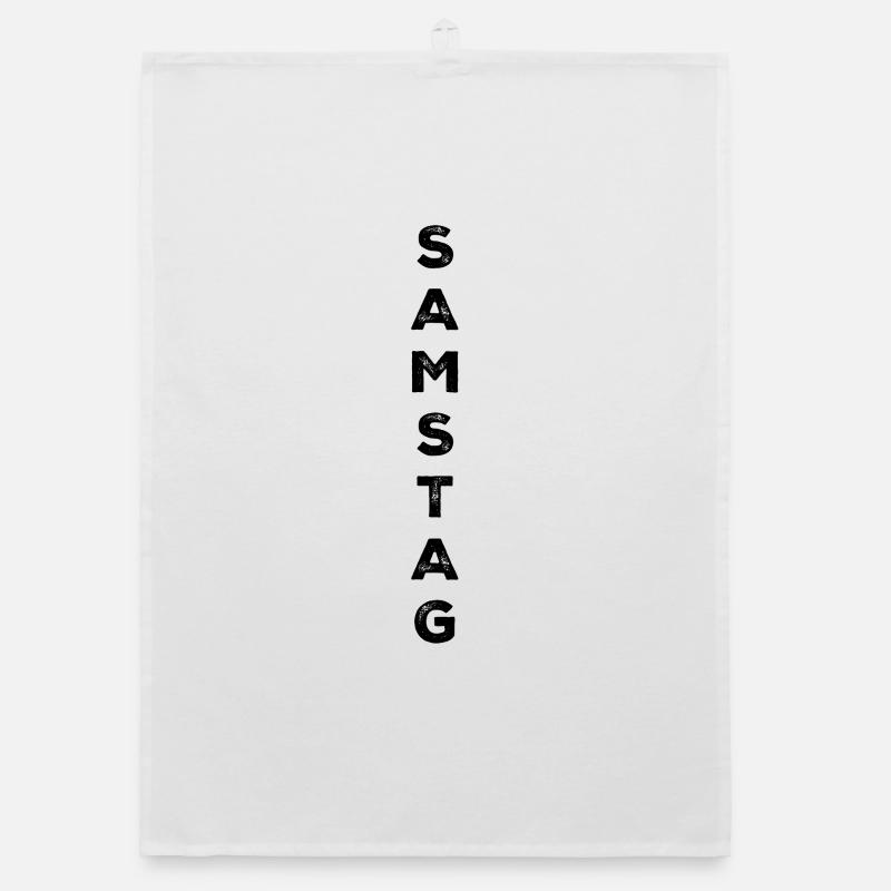 Samstag - schwarz Organic Geschirrtuch