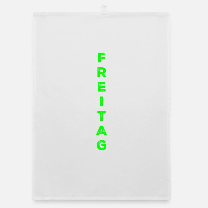 Friday - green Organic dish towel