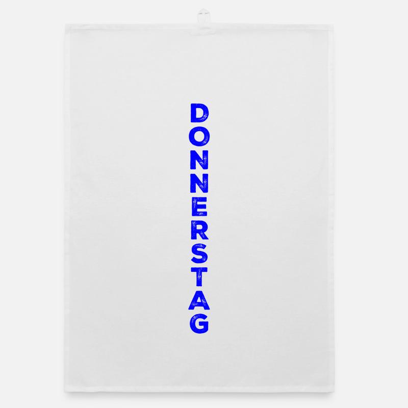 Thursday - blue Organic dish towel