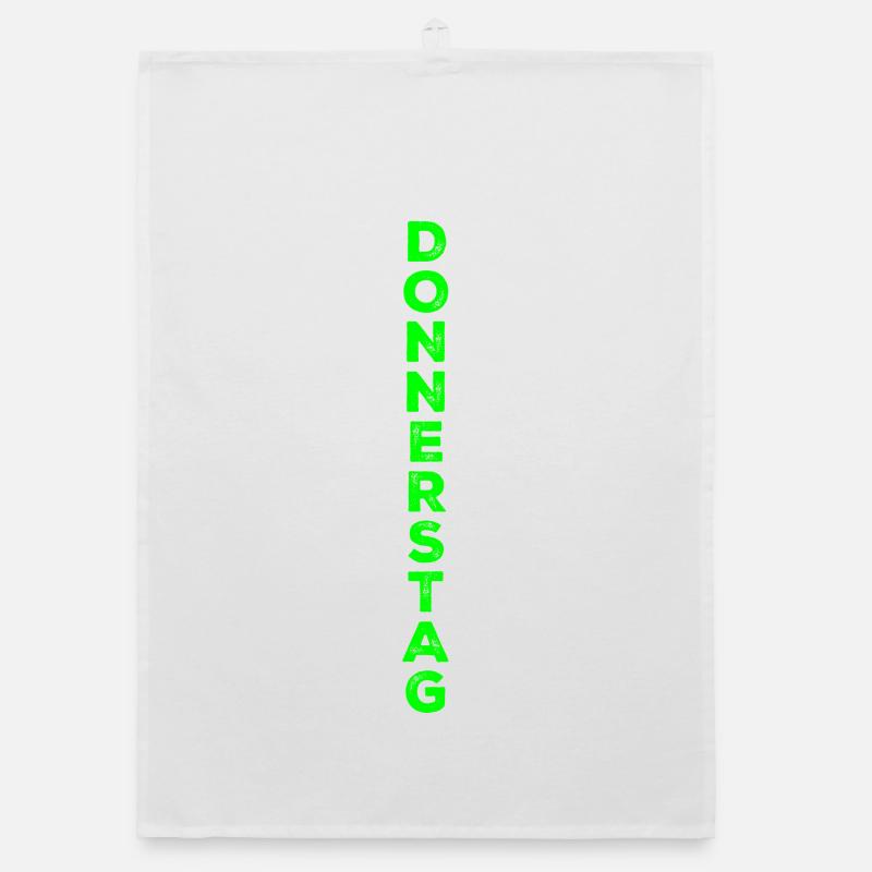 Thursday - green Organic dish towel