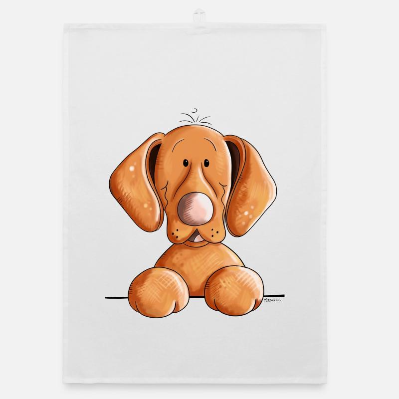 Cute Vizsla Organic dish towel