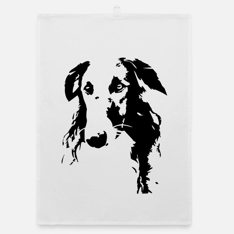 Barsoi Kopf Organic Geschirrtuch