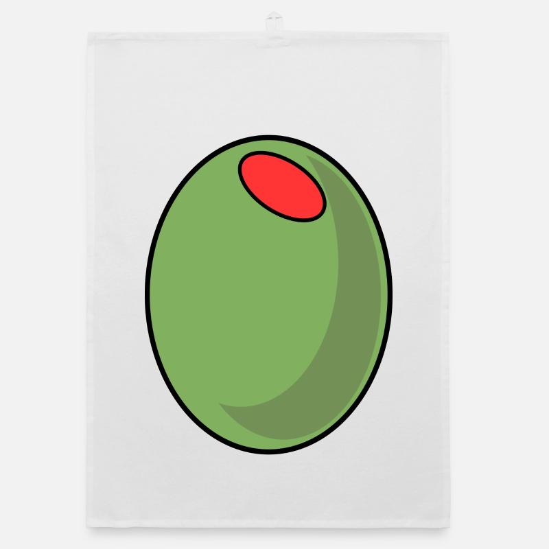 GREEN OLIVE PEPPERS Organic dish towel