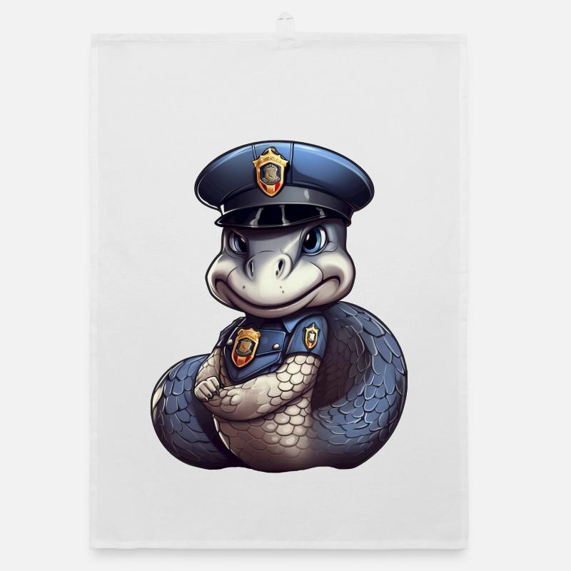 Polizei Schlange Organic Geschirrtuch