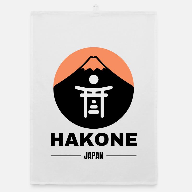 Hakone - Fuji - Japan - Organic Geschirrtuch - Weiß