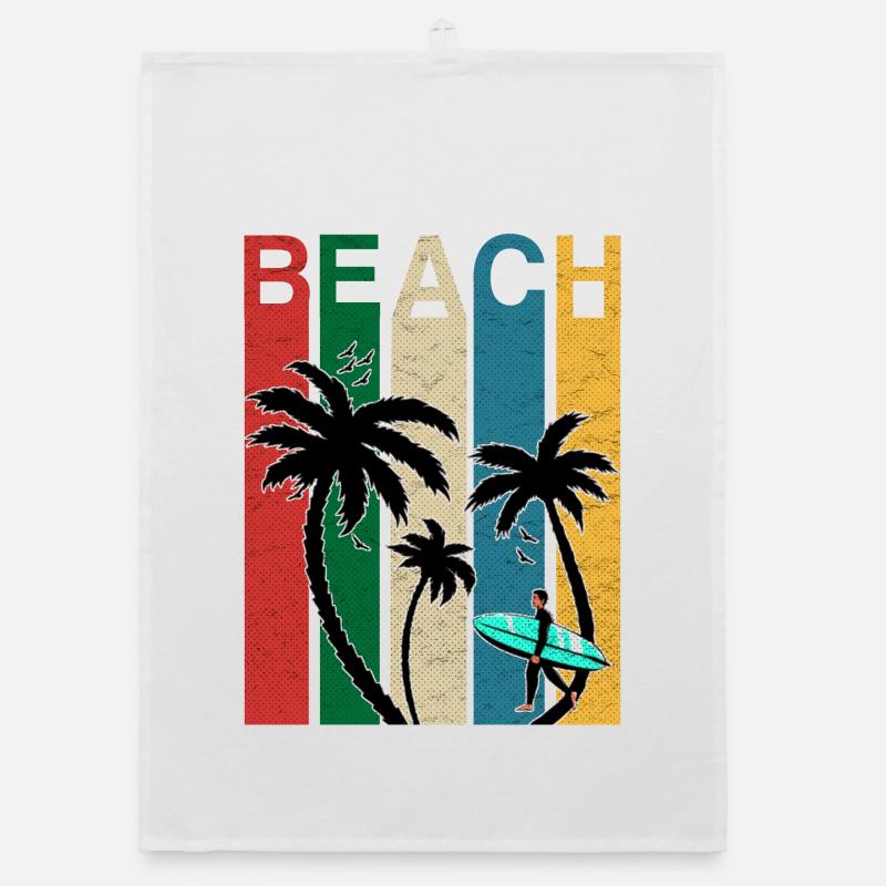 Farbige Beach Fun Organic Geschirrtuch