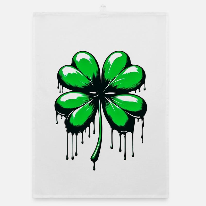 Four-leaf clover Organic dish towel