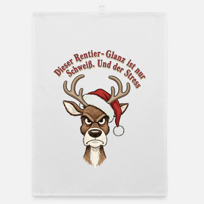 This reindeer shine is just sweat Organic dish towel