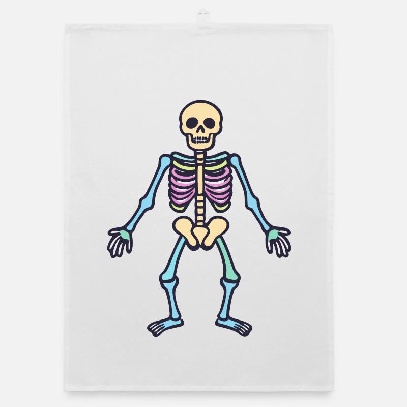Skeleton Skull Organic dish towel
