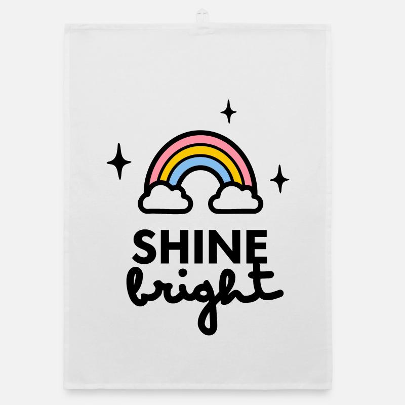 Shine Bright-Logo Organic Geschirrtuch