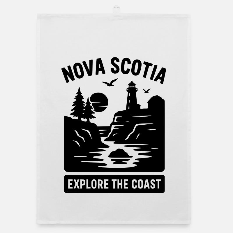 nova scotia eastcoast - Organic Geschirrtuch - Weiß