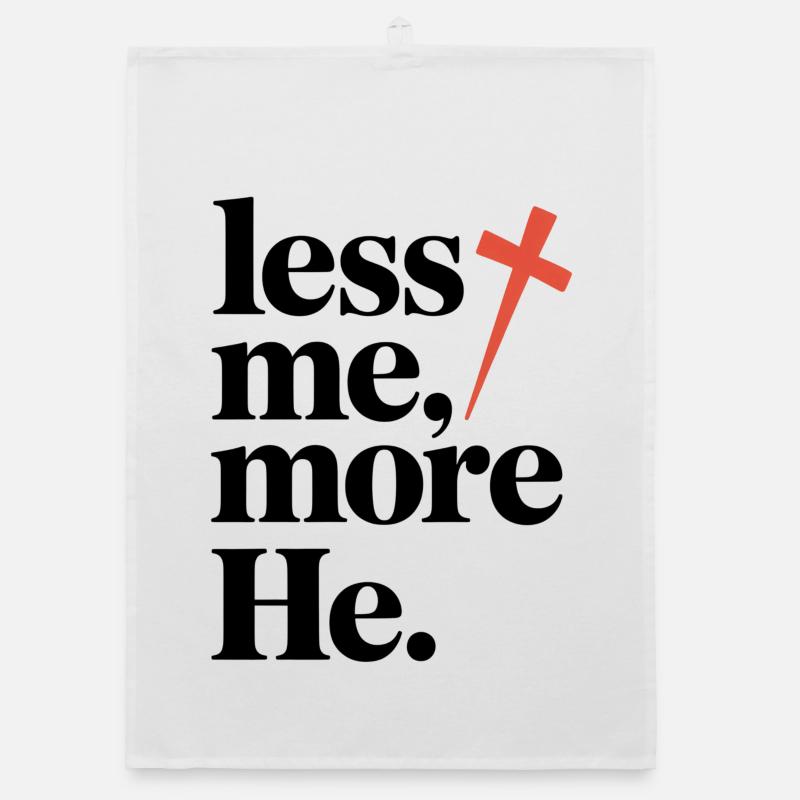 Moins moi plus Il Foi chrétienne Torchon bio