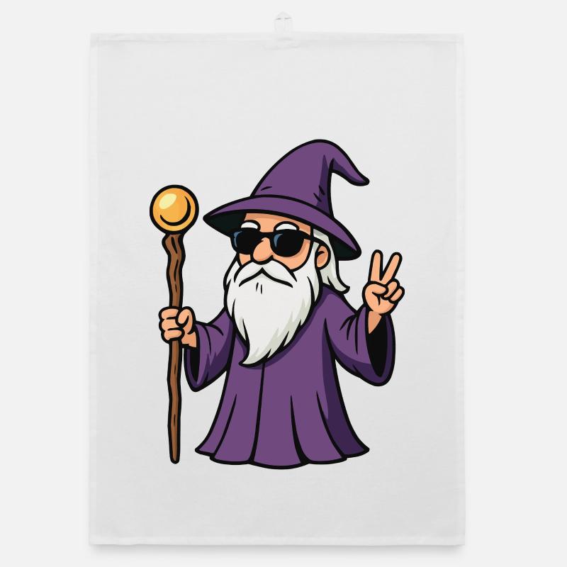 Violet Sorcier Signe de Paix Torchon bio