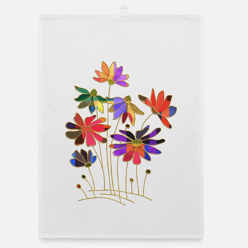 Flowers Organic dish towel
