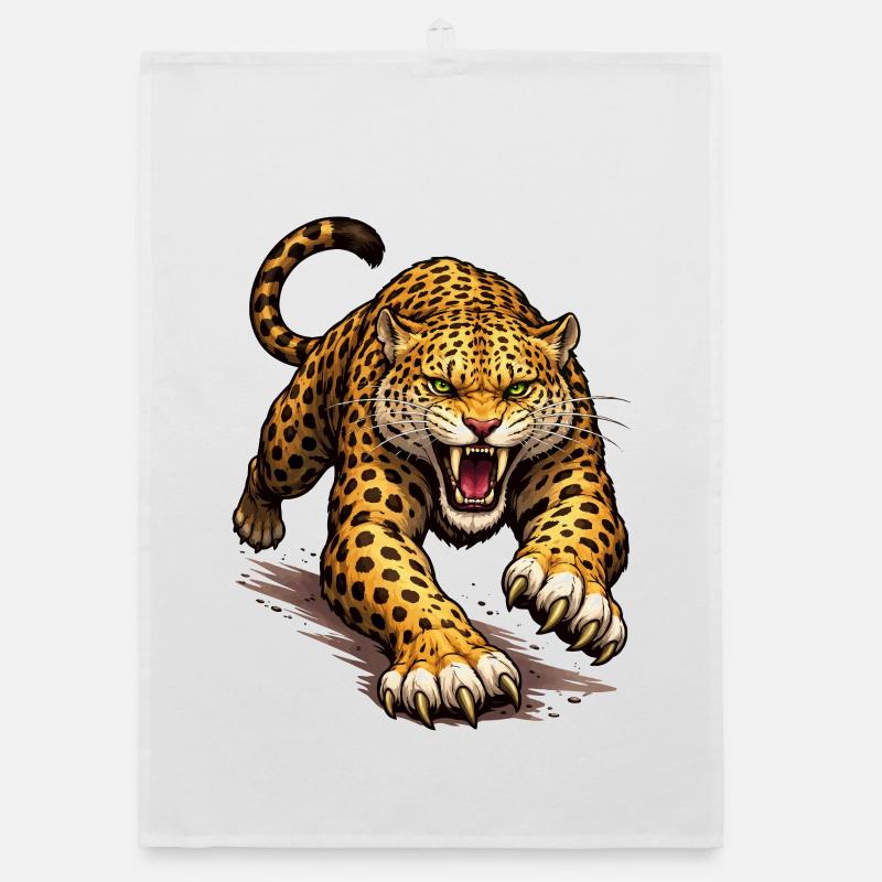 Bande dessinée Léopard Animal Torchon bio