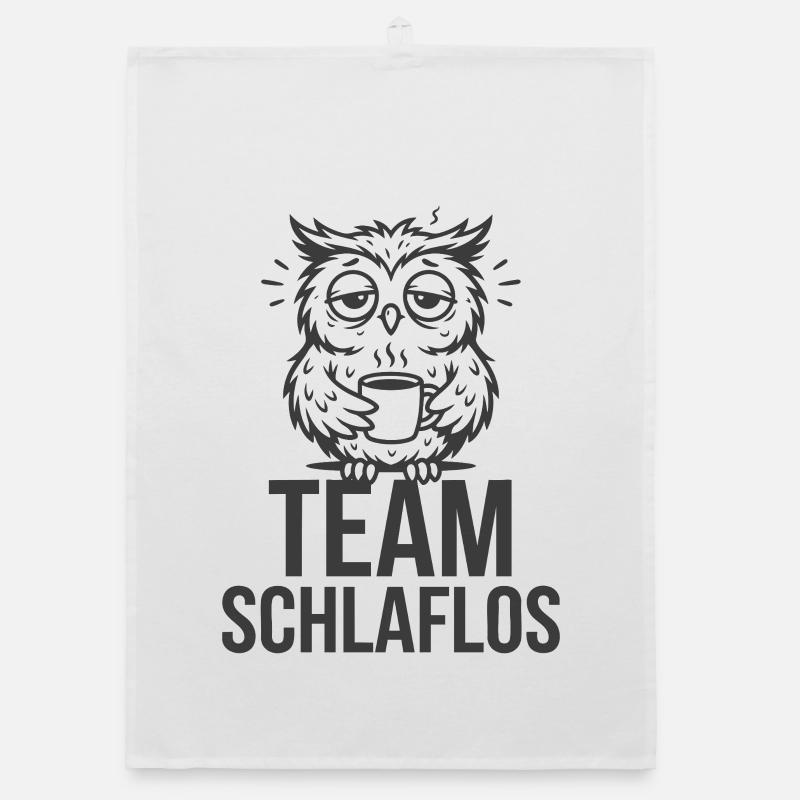 Équipe Insomniaque – Hibou Fatigué Torchon bio