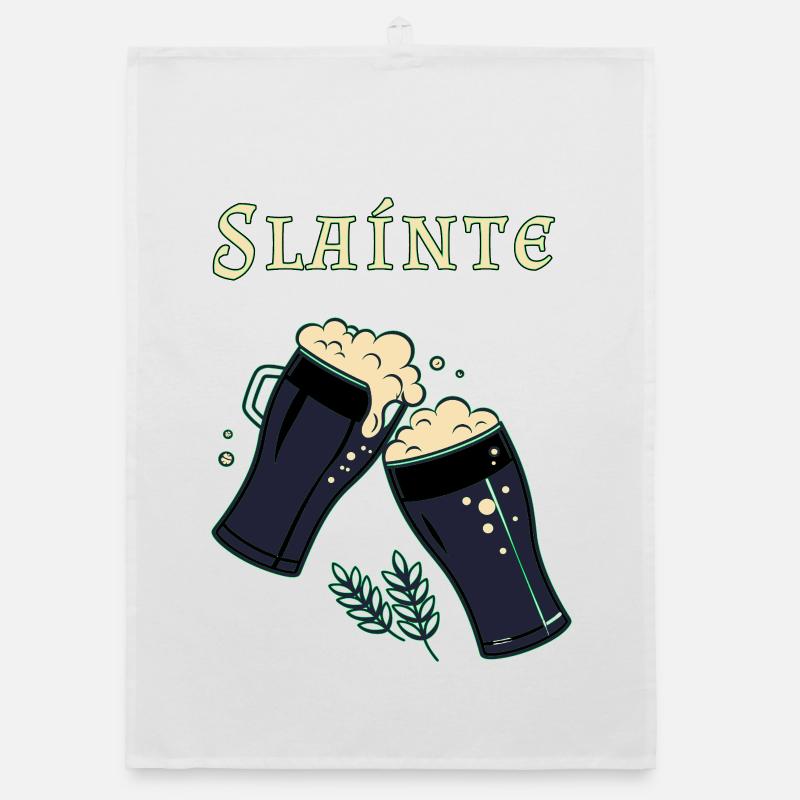 Sláinte - Irish toast & dark beer Organic dish towel