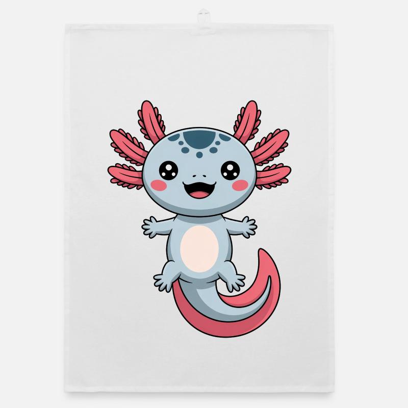 Axolotl Cute Comic Organic dish towel