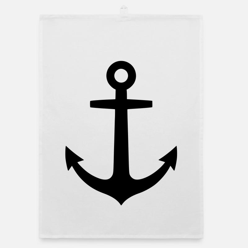 Anchor Maritime Ship Logo Organic dish towel