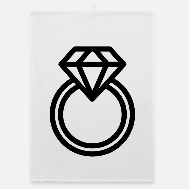 Diamond ring Organic dish towel