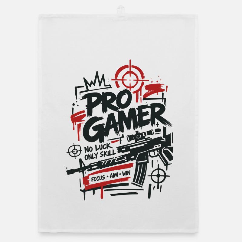 Gaming Lover Controller Grafik Organic Geschirrtuch