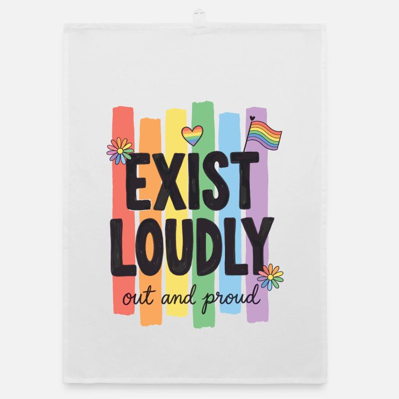 LGBTQ-Pride-Monat – Existiere laut! Raus und stolz! Organic Geschirrtuch