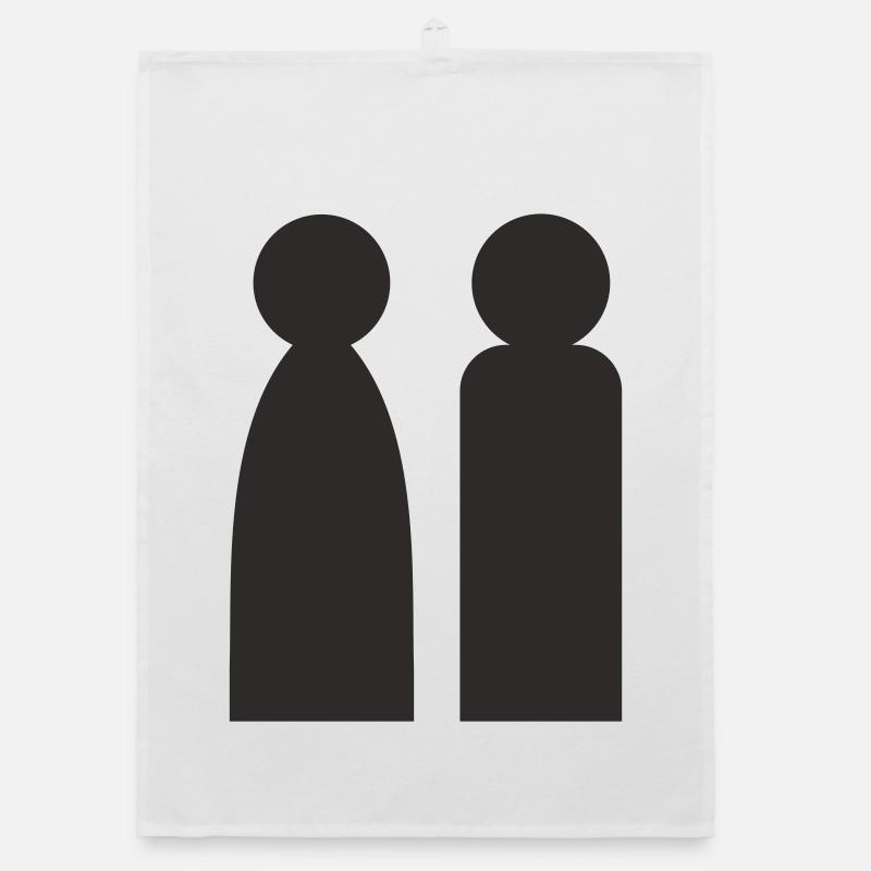Minimalist Pair | Man & Woman Silhouette Organic dish towel